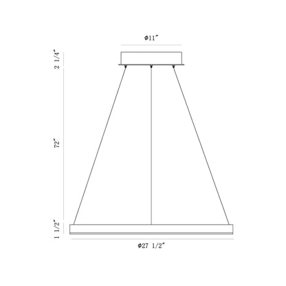 Spunto 28" Integrated LED Pendant Chandelier