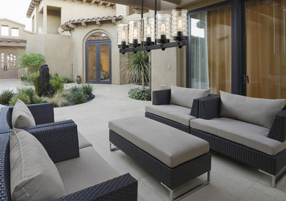 Tahoe 5 Light Outdoor Linear Chandelier Matte Black