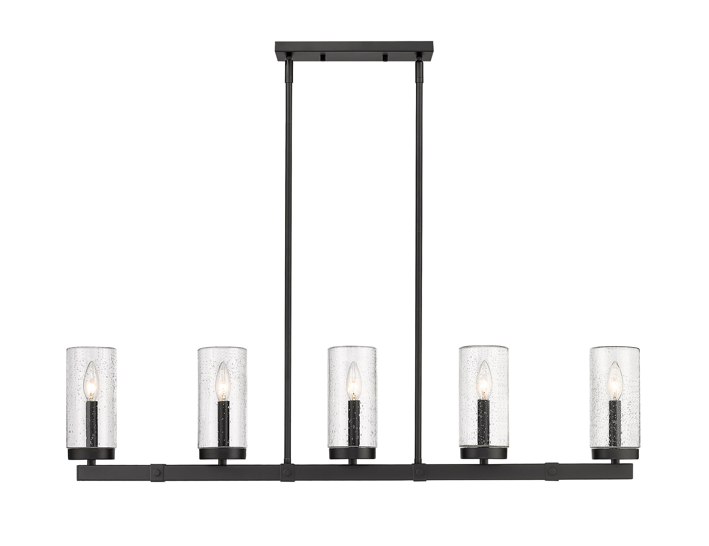 Marlow 5 Light Outdoor Linear Chandelier Matte Black