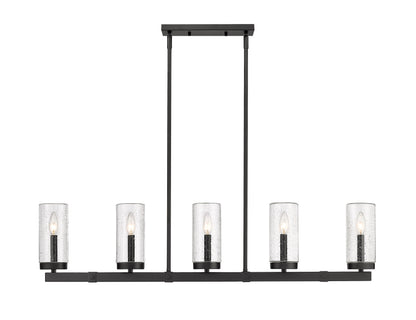 Marlow 5 Light Outdoor Linear Chandelier Matte Black