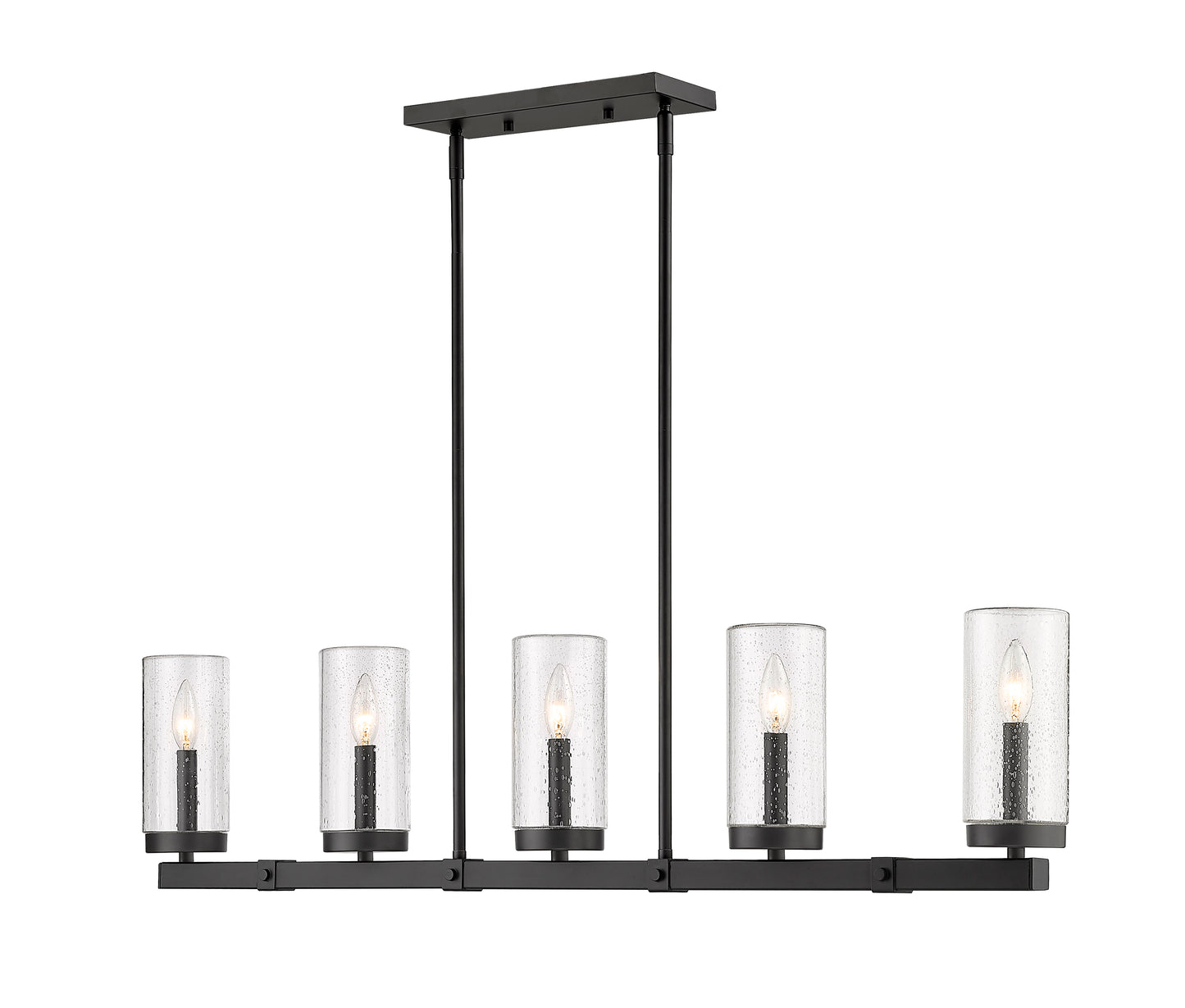 Marlow 5 Light Outdoor Linear Chandelier Matte Black