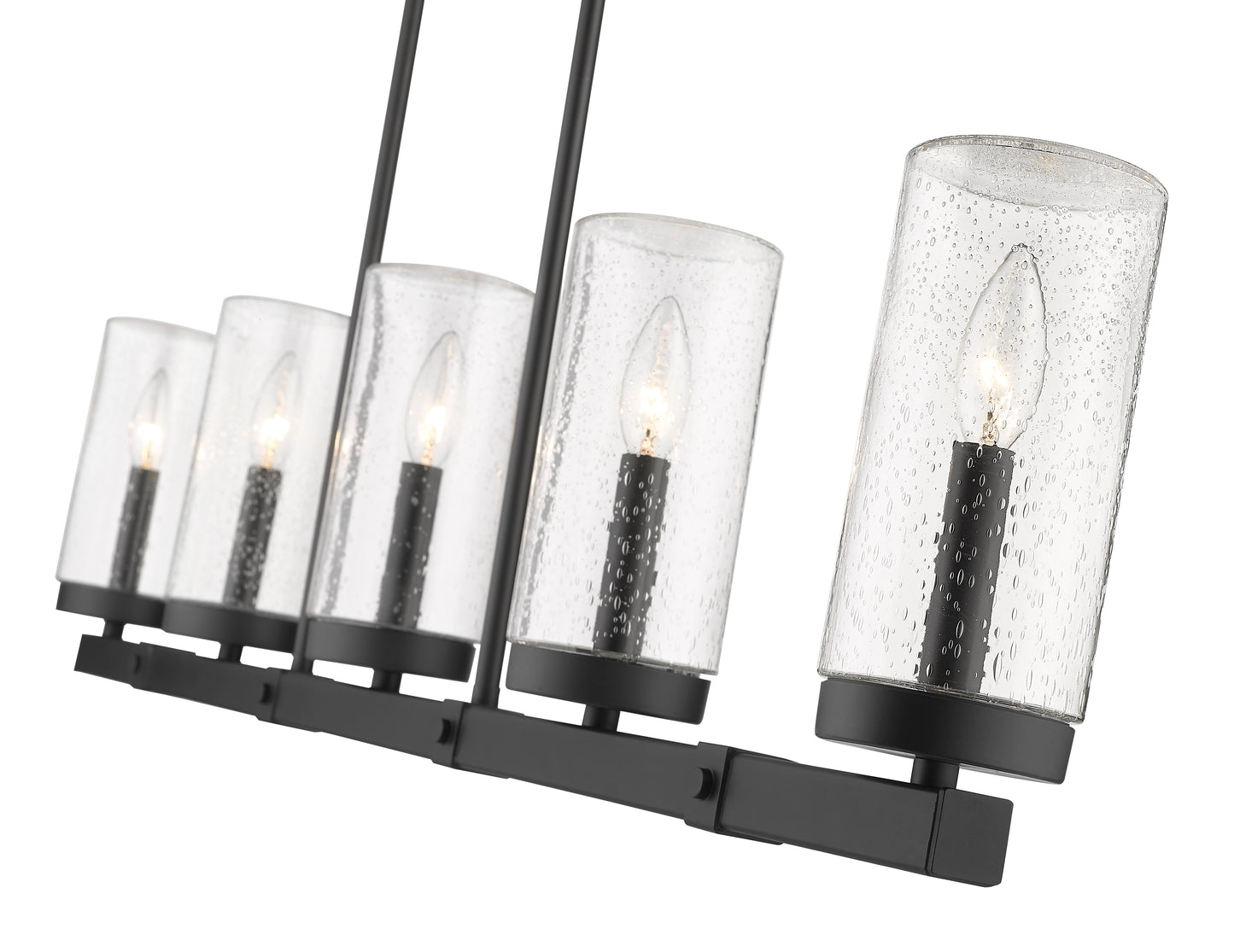 Marlow 5 Light Outdoor Linear Chandelier Matte Black