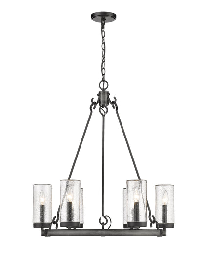 Marlow 6 Light Outdoor Chandelier Ashen Barnboard