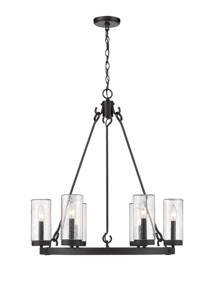 Marlow 6 Light Outdoor Chandelier Matte Black