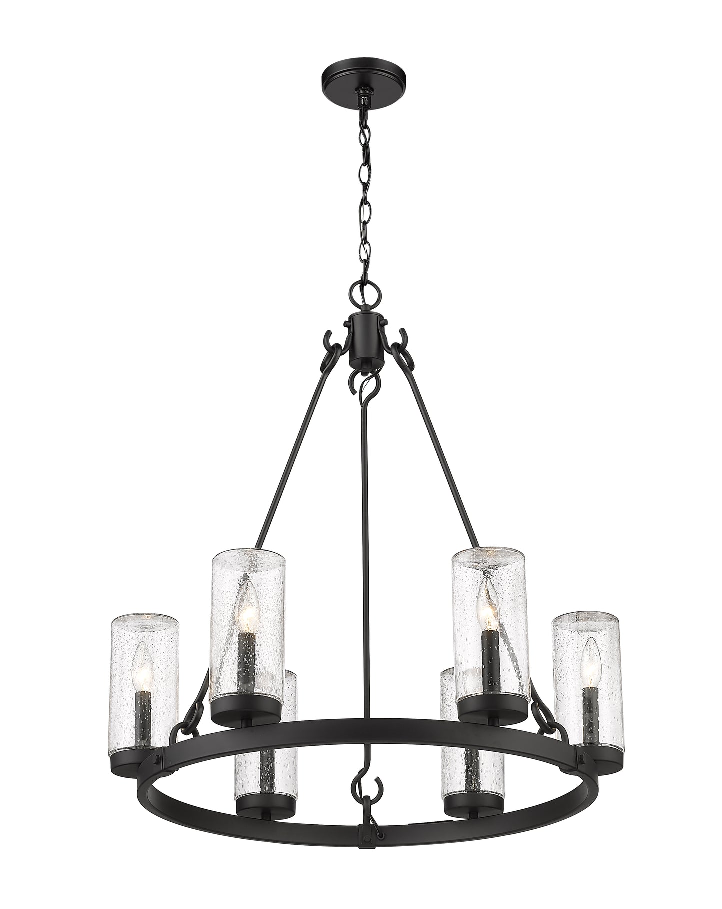 Marlow 6 Light Outdoor Chandelier Matte Black