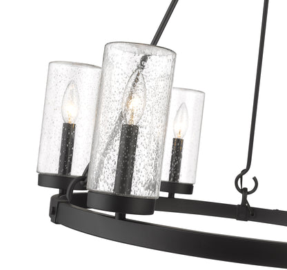 Marlow 6 Light Outdoor Chandelier Matte Black