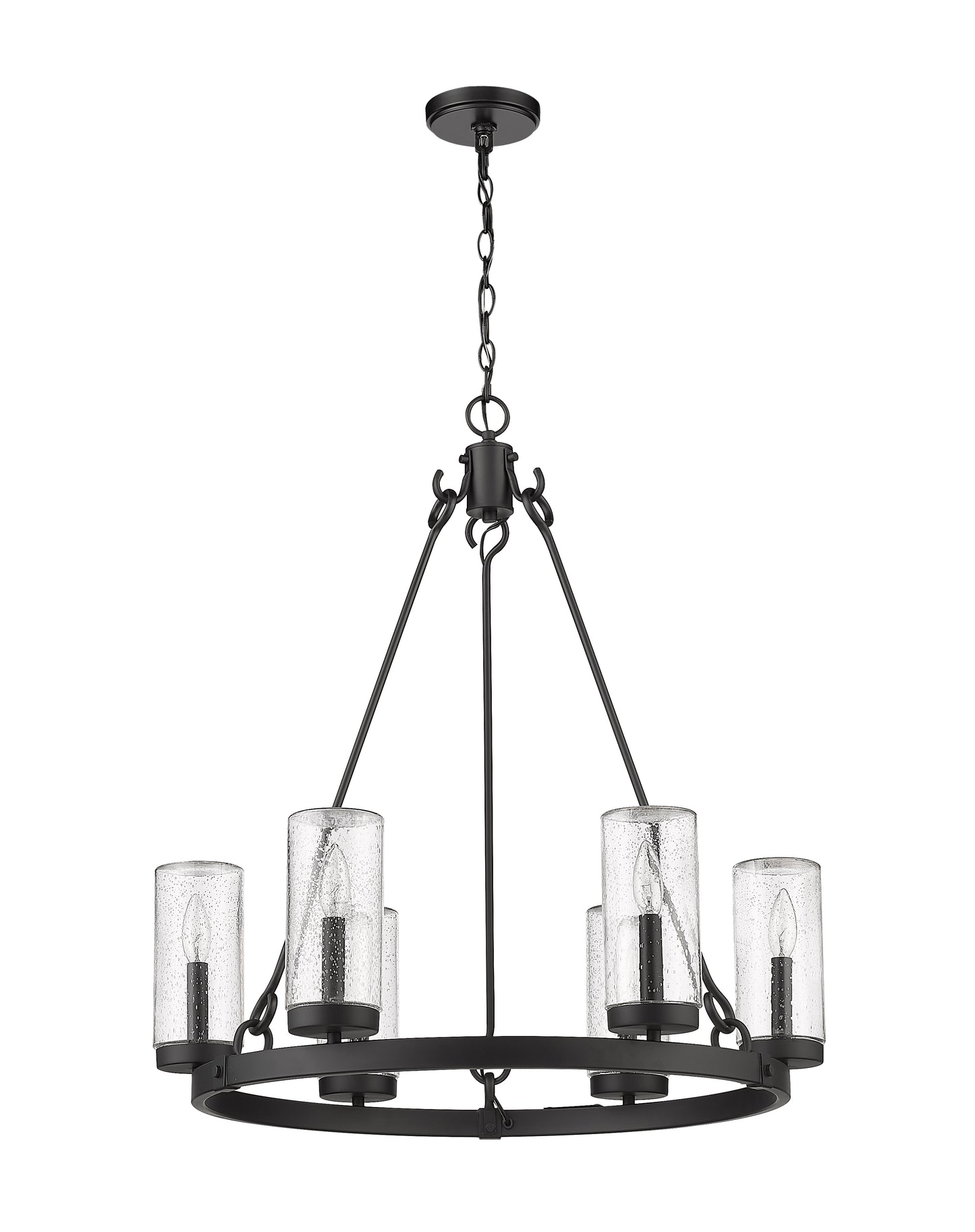 Marlow 6 Light Outdoor Chandelier Matte Black