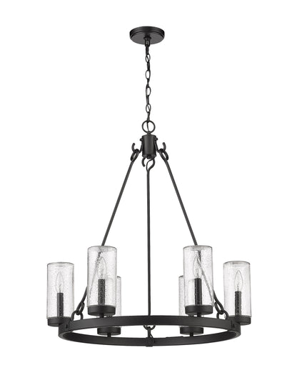 Marlow 6 Light Outdoor Chandelier Matte Black