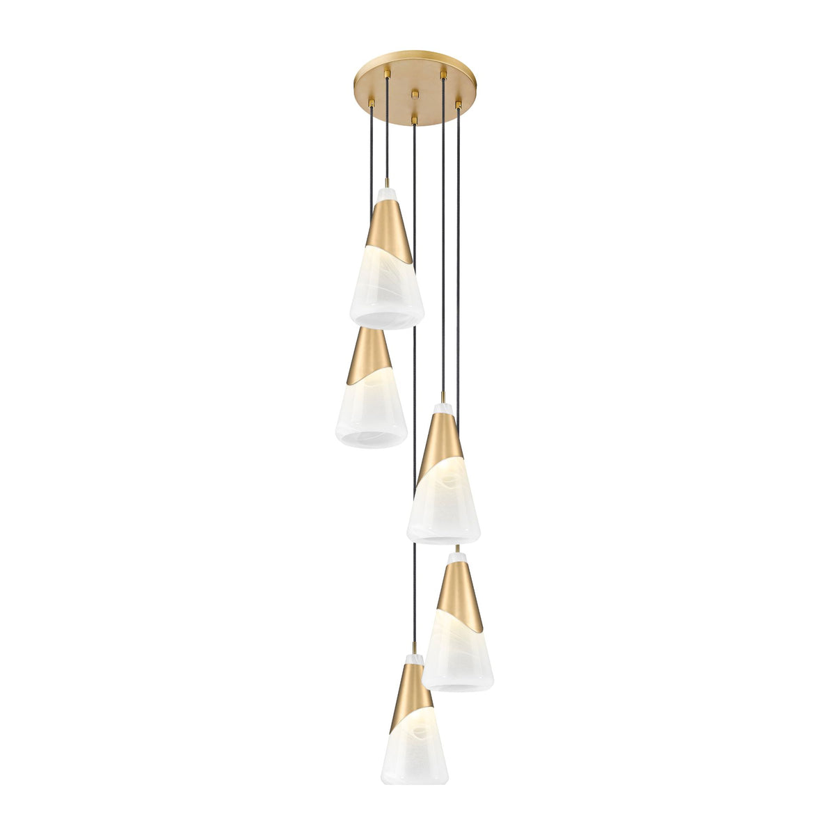 Aimie 5 Light Chandelier Modern Gold