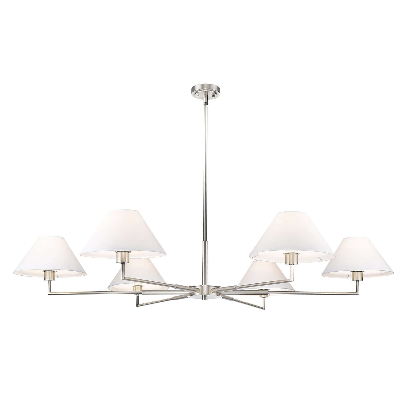 Leila 6 Light Chandelier Brushed Nickel