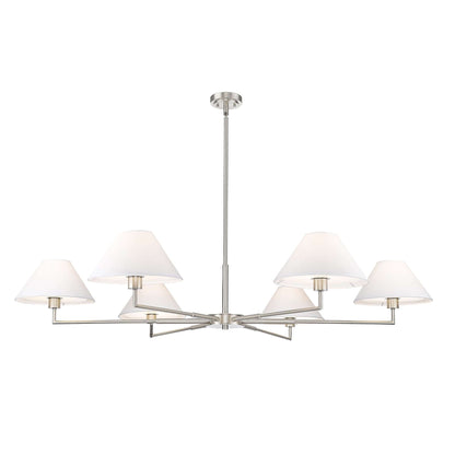 Leila 6 Light Chandelier Brushed Nickel