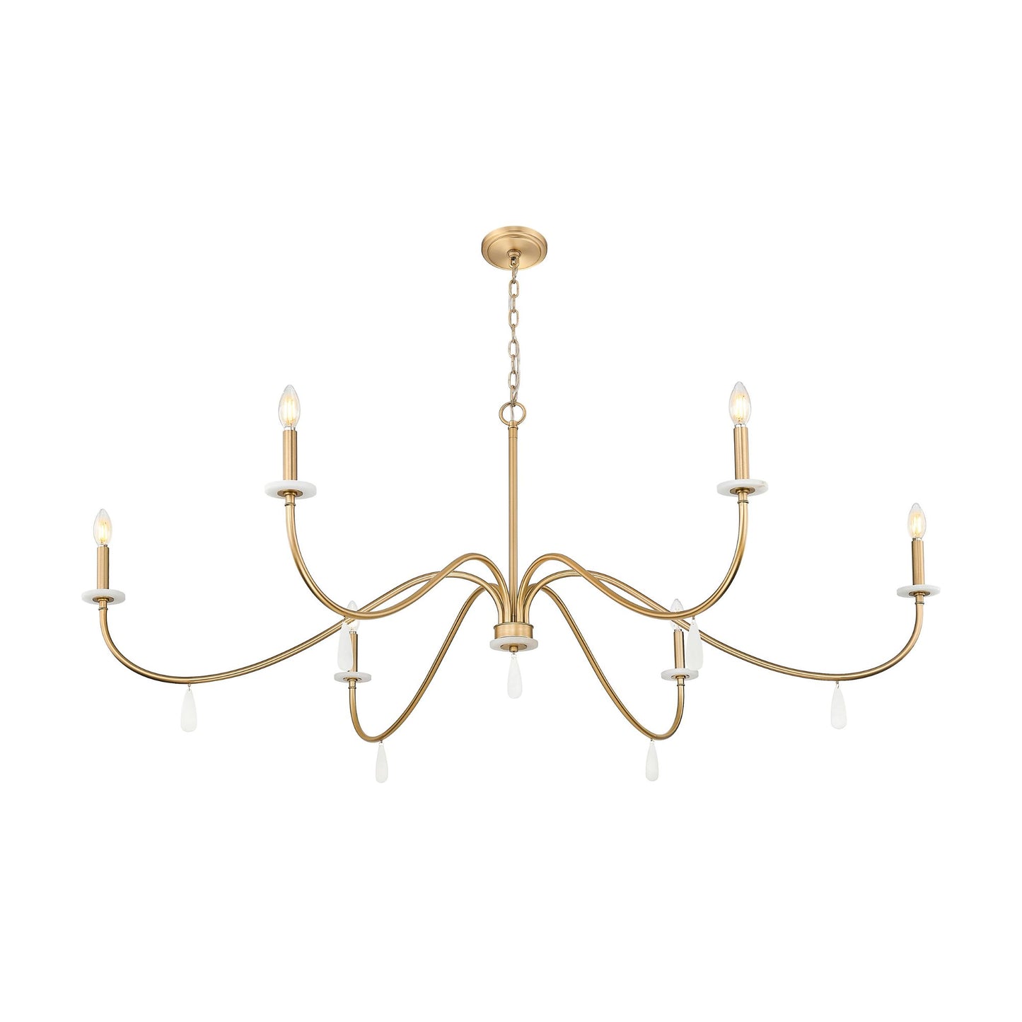 Toussant 6 Light Chandelier Modern Gold