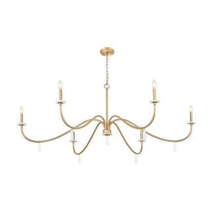 Toussant 6 Light Chandelier Modern Gold