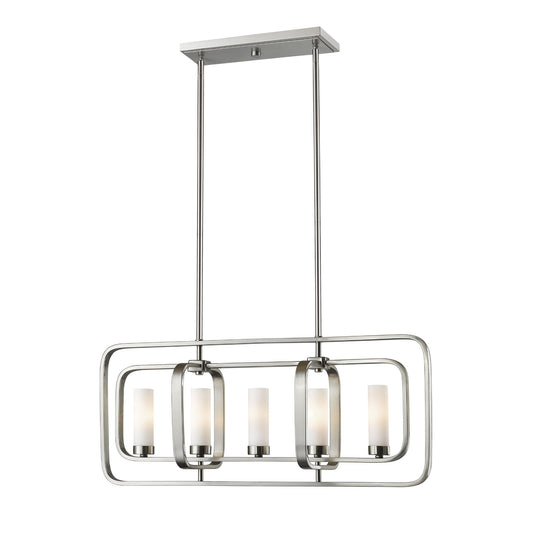Aideen 5 Light Linear Chandelier Brushed Nickel