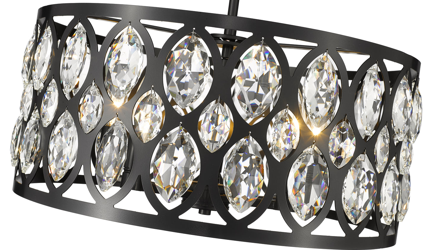 Dealey 5 Light Chandelier Matte Black