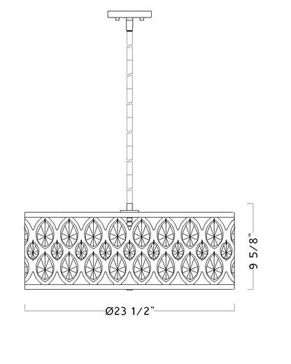 Dealey 5 Light Chandelier Matte Black
