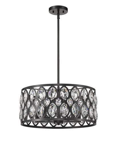 Dealey 5 Light Chandelier Matte Black