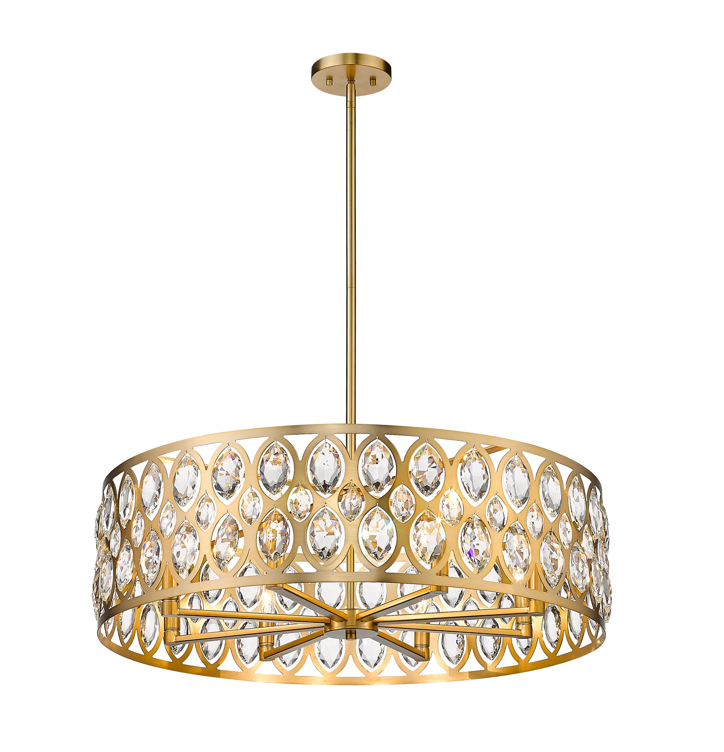 Dealey 8 Light Chandelier Heirloom Brass