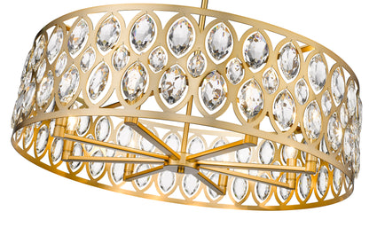 Dealey 8 Light Chandelier Heirloom Brass