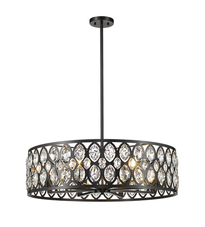 Dealey 8 Light Chandelier Matte Black