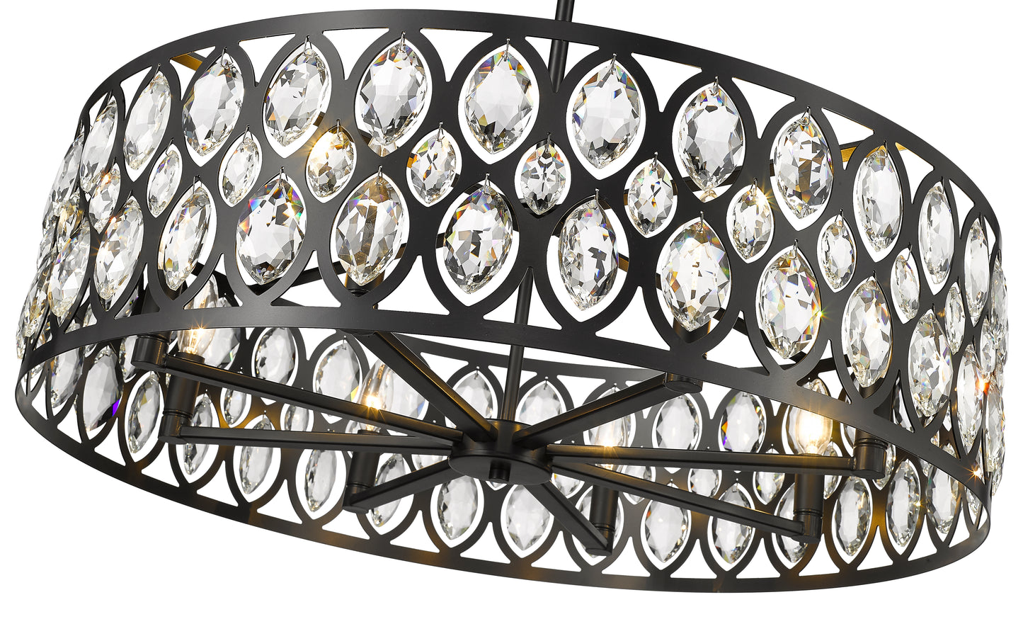 Dealey 8 Light Chandelier Matte Black