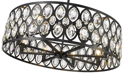 Dealey 8 Light Chandelier Matte Black