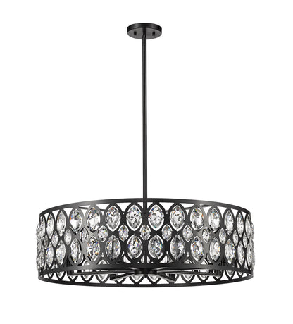 Dealey 8 Light Chandelier Matte Black