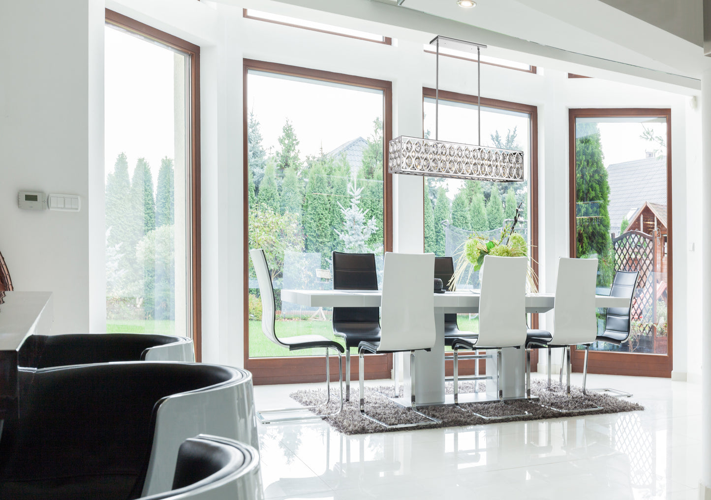 Dealey 7 Light Linear Chandelier Chrome