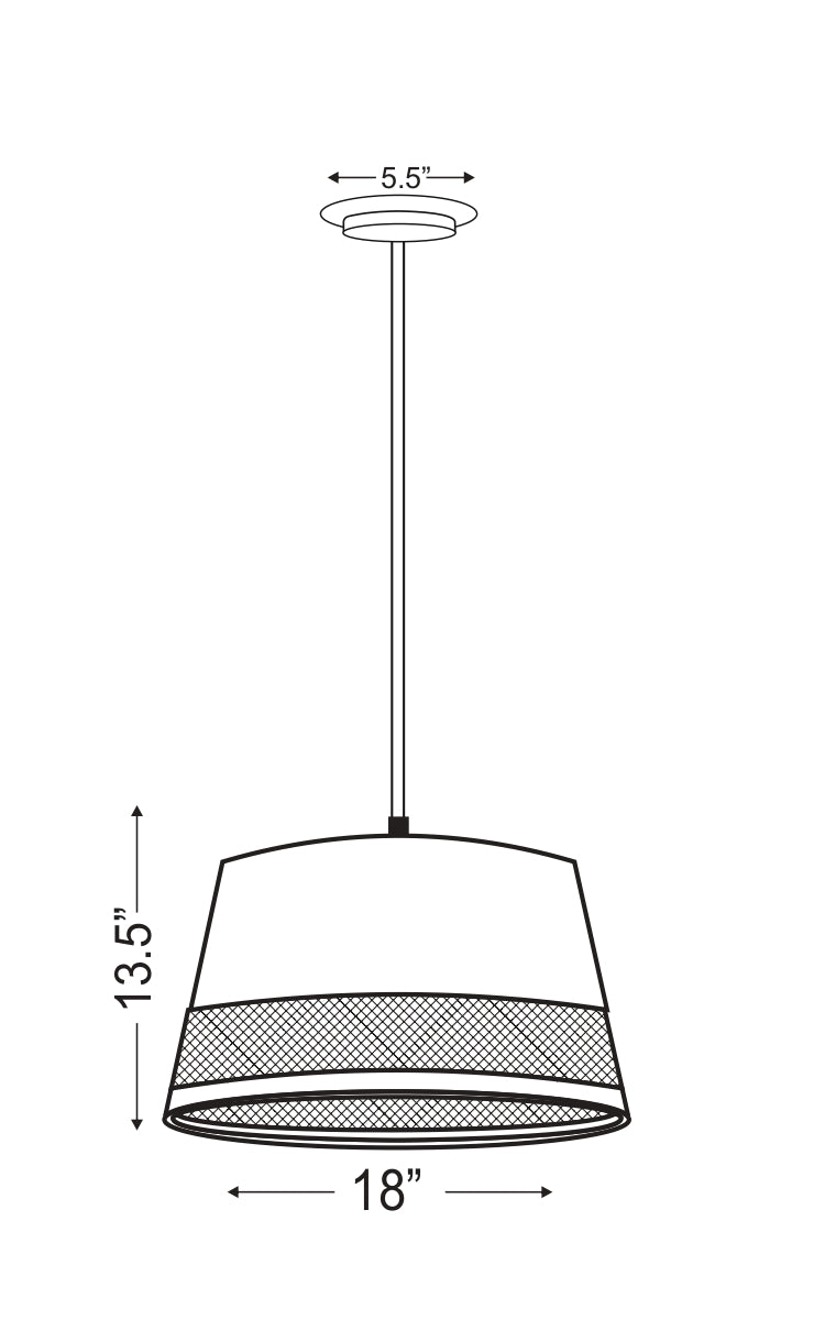 Maddox 1 Light Chandelier Rubbed Brass