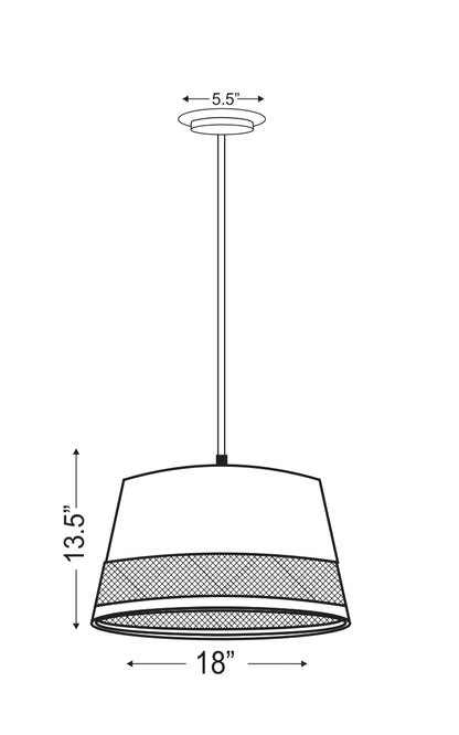 Maddox 1 Light Chandelier Rubbed Brass