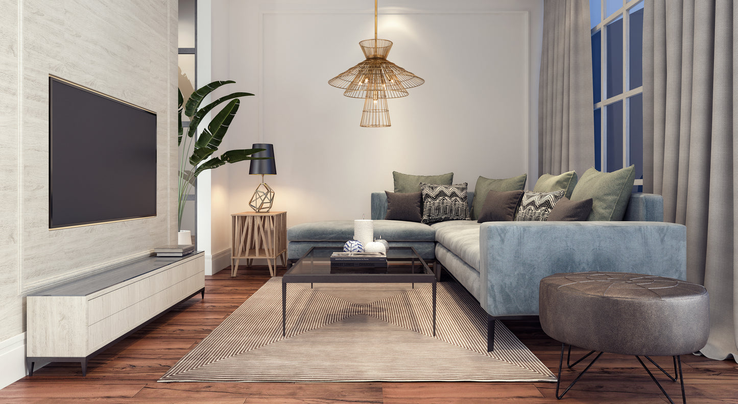 Alito 6 Light Chandelier Rubbed Brass