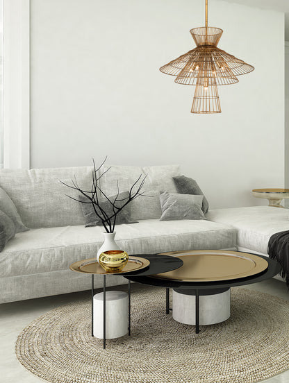 Alito 6 Light Chandelier Rubbed Brass