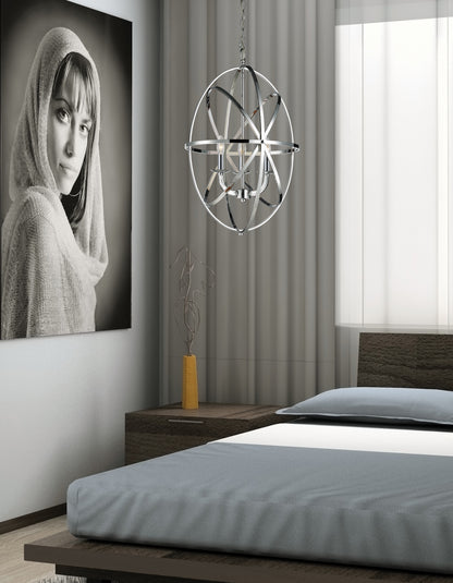 Aranya 3 Light Chandelier Chrome