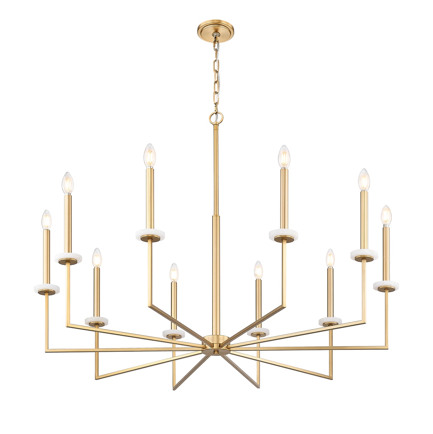 Gaultier 10 Light Chandelier Modern Gold