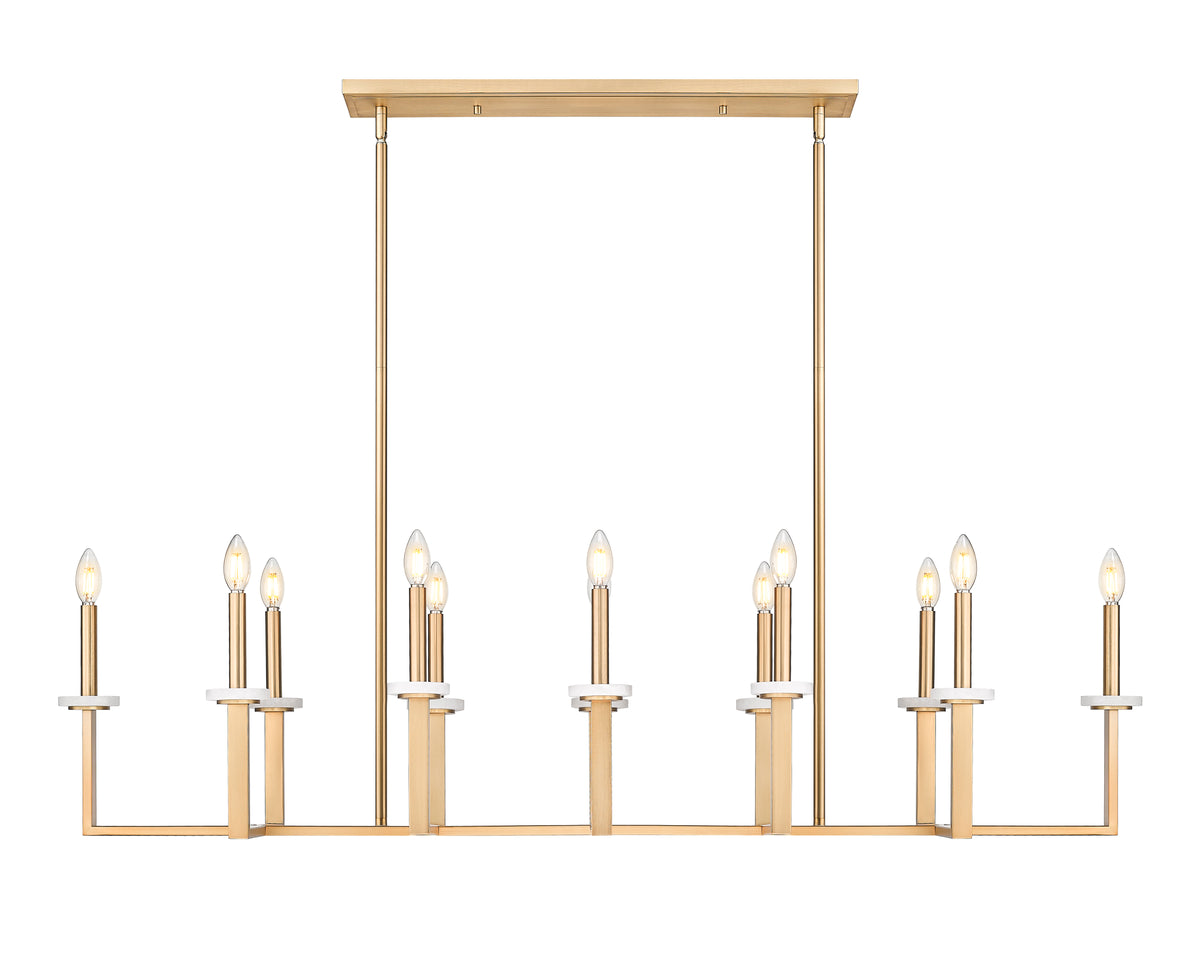 Gaultier 12 Light Linear Chandelier Modern Gold
