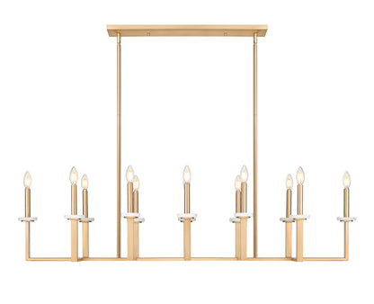 Gaultier 12 Light Linear Chandelier Modern Gold