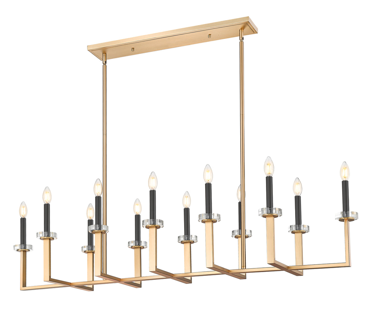 Gaultier 12 Light Linear Chandelier Modern Gold