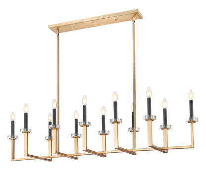 Gaultier 12 Light Linear Chandelier Modern Gold