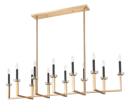 Gaultier 12 Light Linear Chandelier Modern Gold