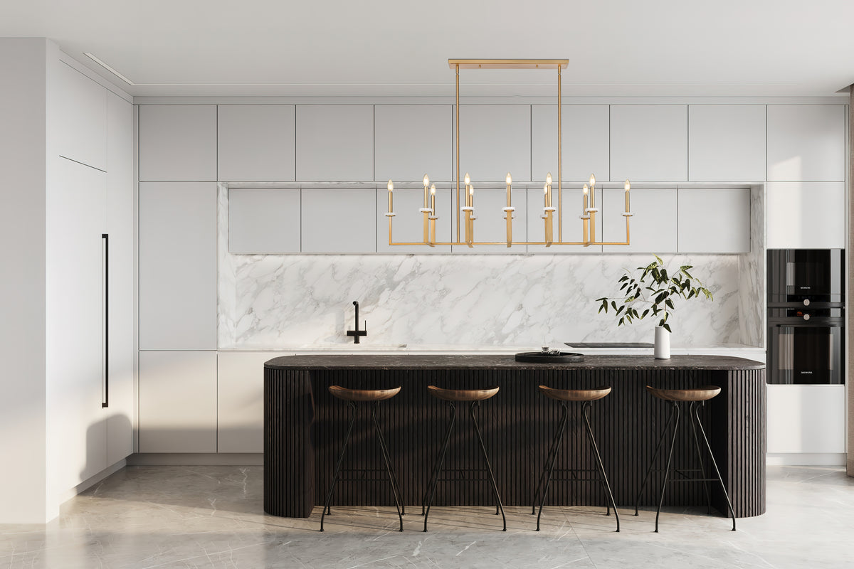 Gaultier 12 Light Linear Chandelier Modern Gold