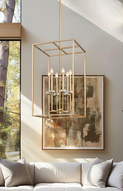 Gaultier 6 Light Chandelier Modern Gold