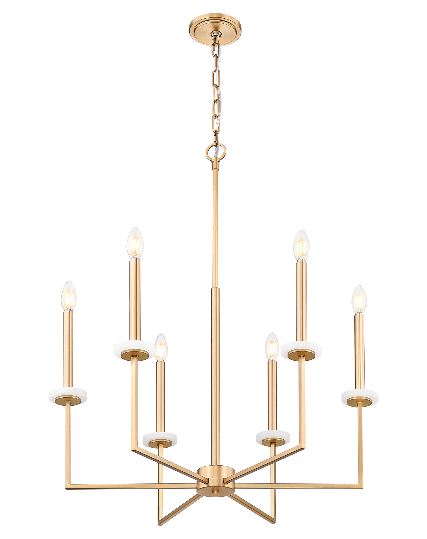 Gaultier 6 Light Chandelier Modern Gold