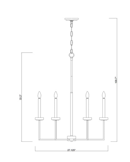 Gaultier 6 Light Chandelier Modern Gold
