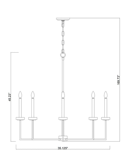 Gaultier 8 Light Chandelier Modern Gold