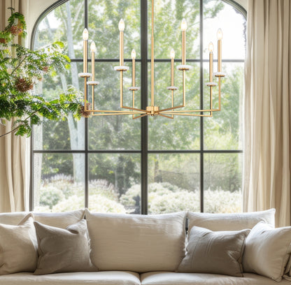 Gaultier 8 Light Chandelier Modern Gold