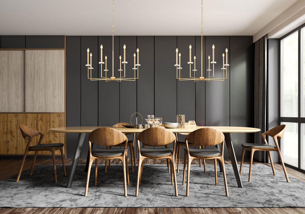 Gaultier 8 Light Chandelier Modern Gold