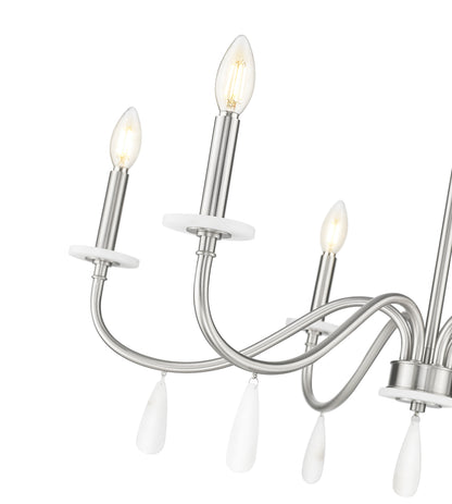Toussant 6 Light Chandelier 
 Brushed Nickel