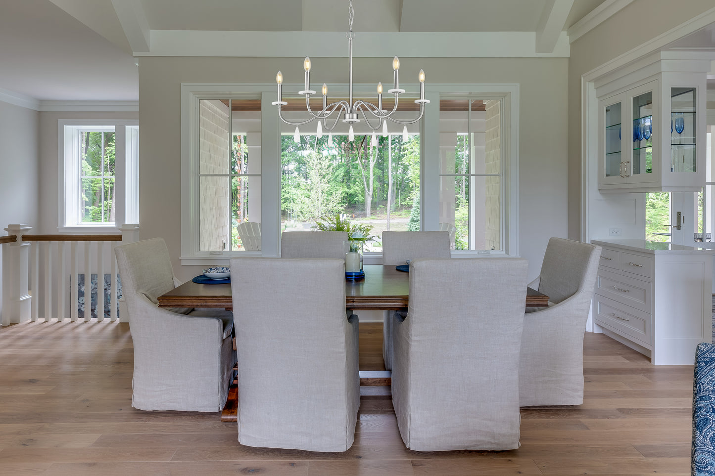Toussant 6 Light Chandelier 
 Brushed Nickel