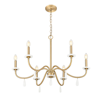 Toussant 6 Light Chandelier Modern Gold