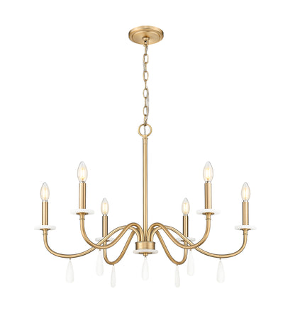 Toussant 6 Light Chandelier Modern Gold